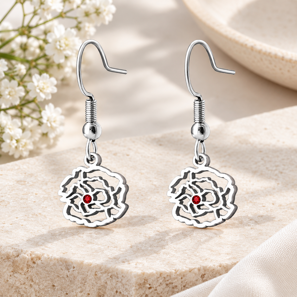 Birth Month Flower Earrings