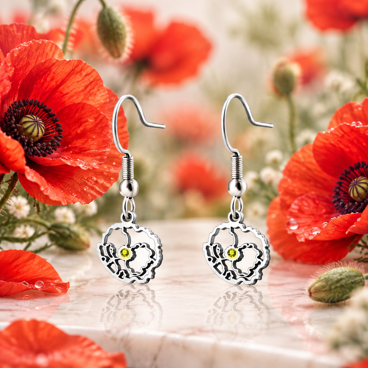 Birth Month Flower Earrings