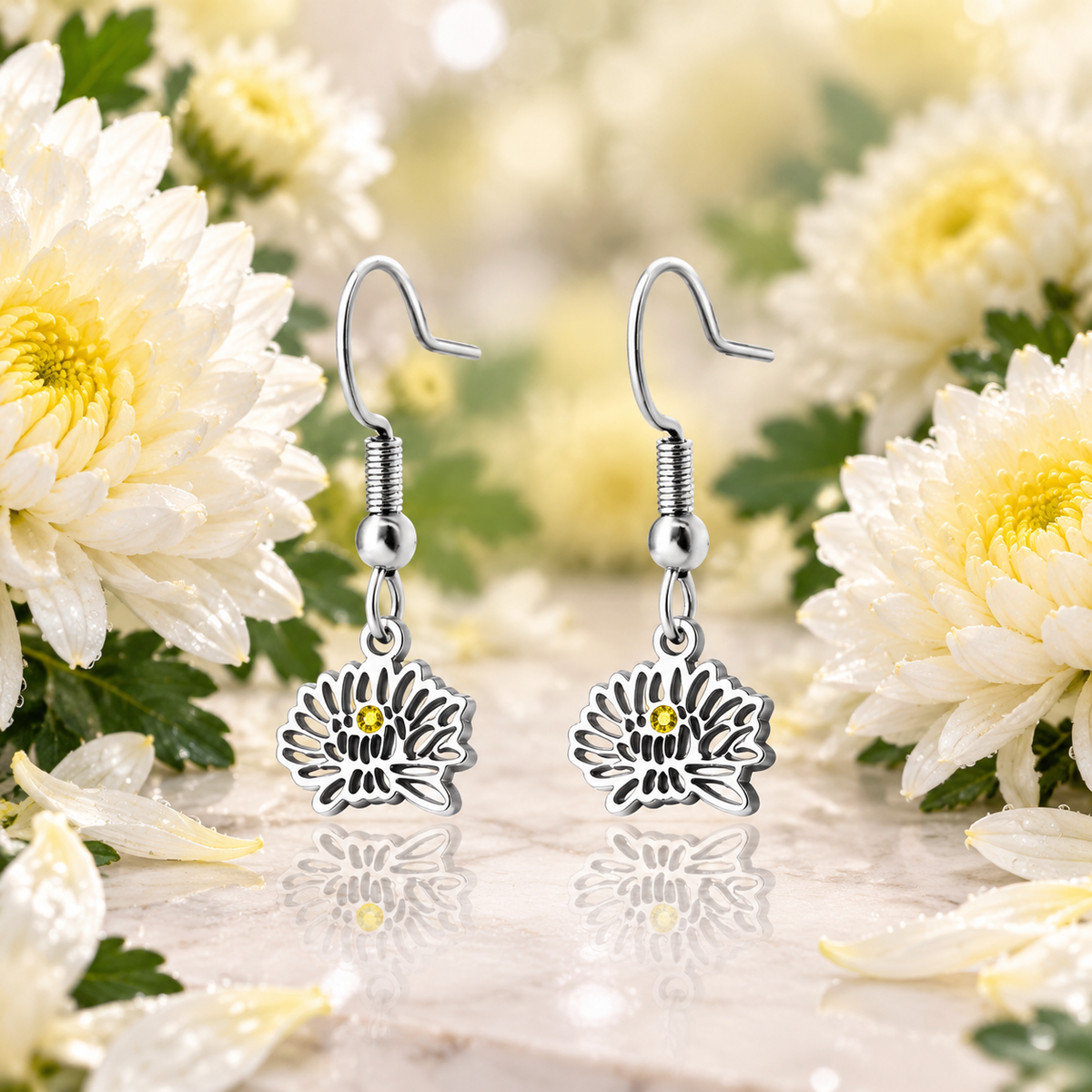 Birth Month Flower Earrings