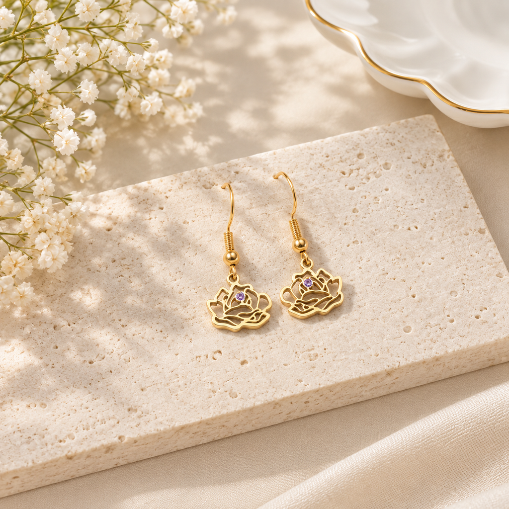 Birth Month Flower Earrings